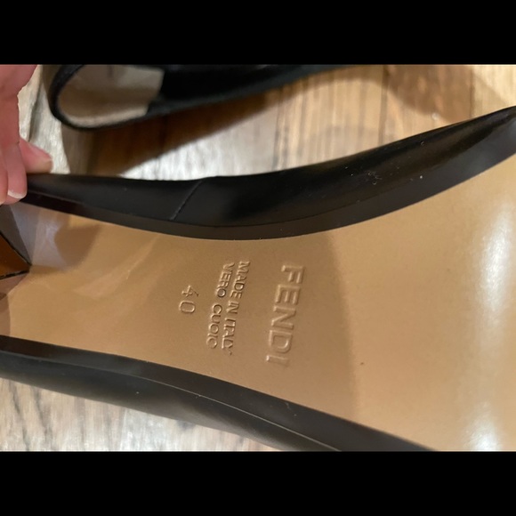 Fendi Diamond-Heel Black Leather/Multi Facet Heel - Size 40, worn once! - Picture 7 of 10